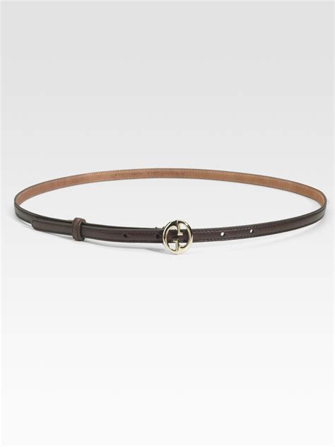 gucci skinny|GUCCI Leather belt .